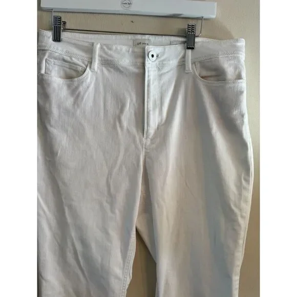 J Jill White Jeans - Size 12; high rise cropped so soft and comfy - Picture 3 of 4